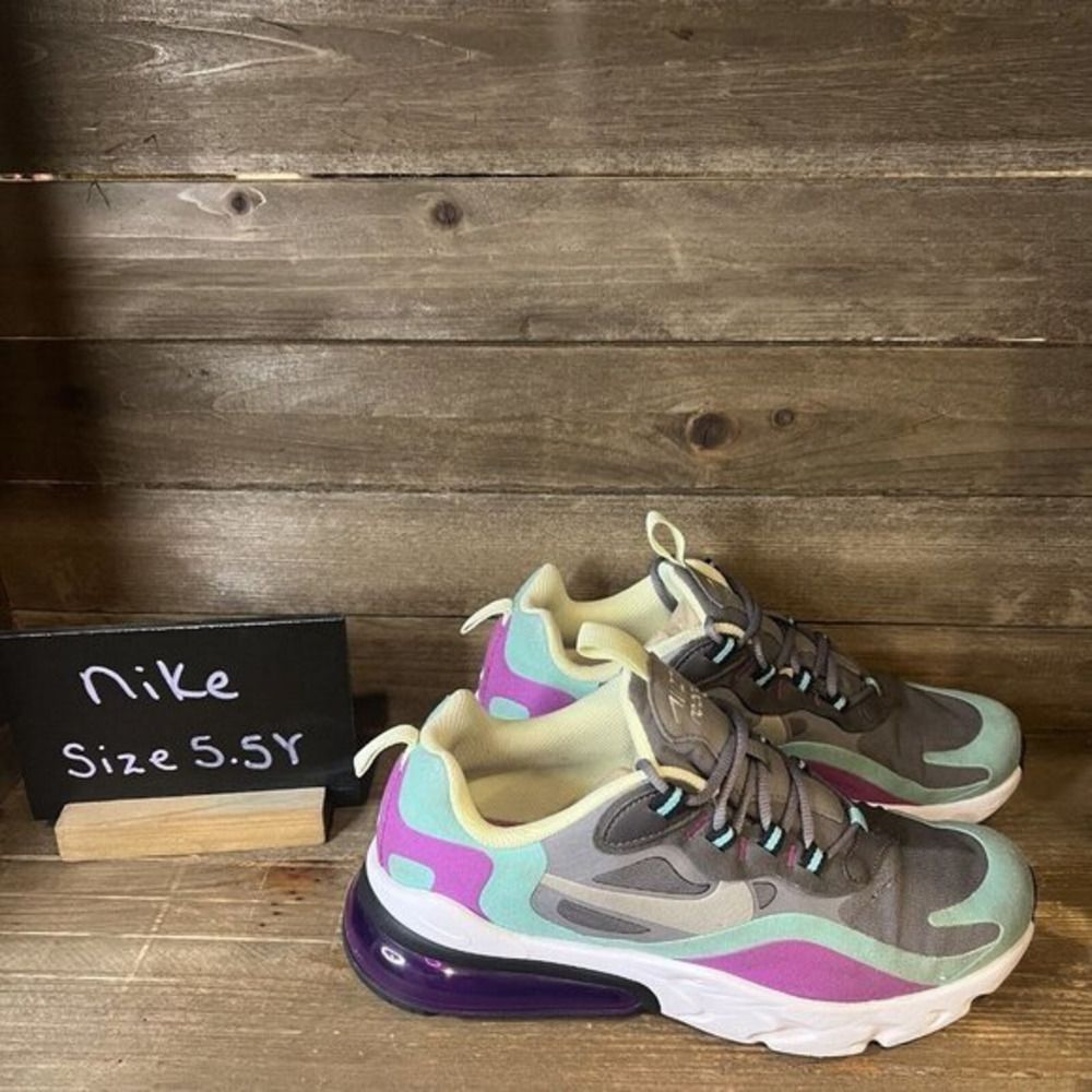 Womens Nike Air Max React 270 Athletic Sneakers Shoes Size 7 M Guc